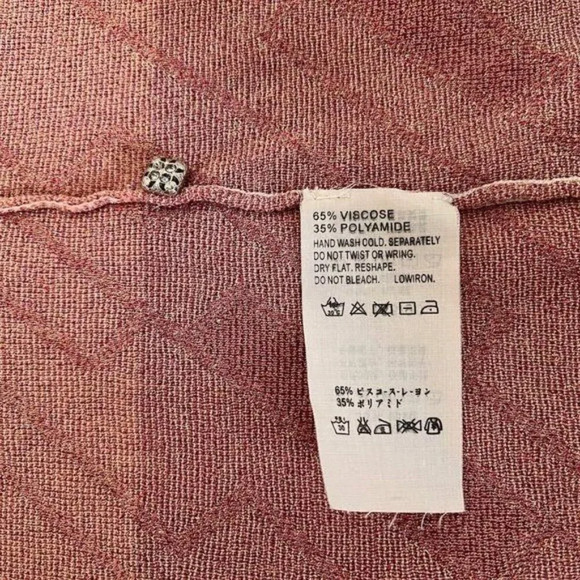 70s Vintage Camela International Pink Sparkle Mod Abstract Knit Cardigan Size M - Picture 10 of 11